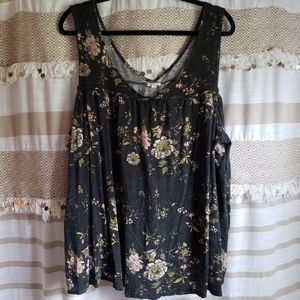 Eyeshadow | Floral Print Cold Shoulder Top